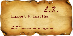 Lippert Krisztián névjegykártya